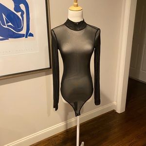 Sheer High Neck Bodysuit